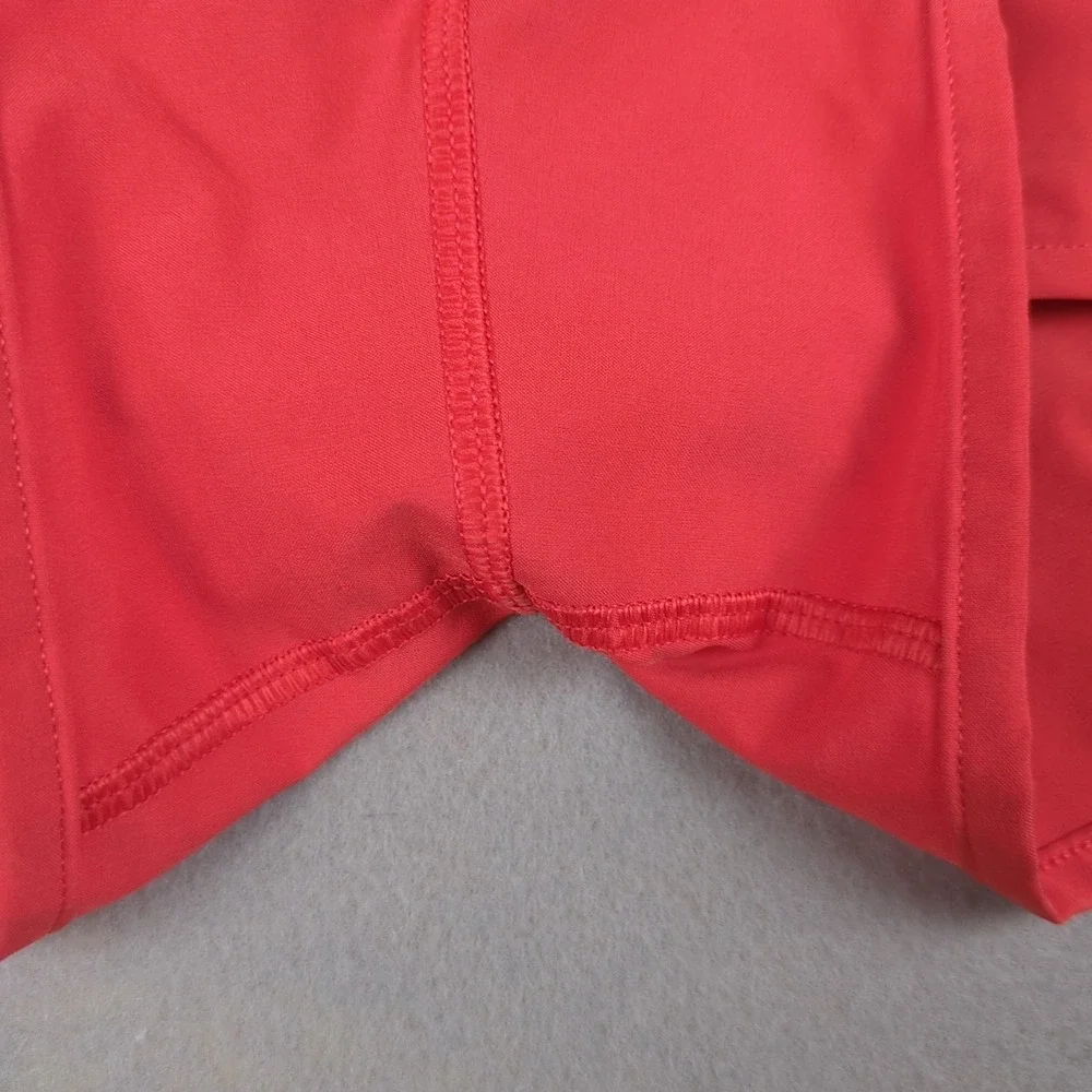 Lululemon Speed Up Shorts Womens 4 Orange Polka Dot Waistband 3